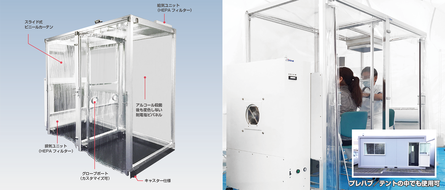 陰圧ブース｜新型コロナウイルスの5類引き下げ対策